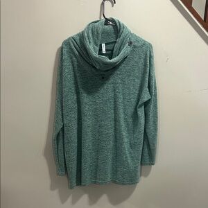 Cozy Green Cowl Neck Sweater